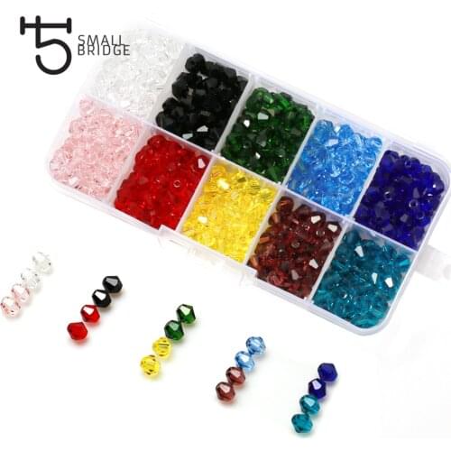 3 4 6mm Czech Faceted Bicone crystal Beads for jewelery Making material for jewelry loose spacer beads wholesale 1400pcs/kit