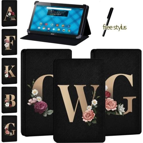 Tablet Case Fit Acer Iconia A3-A10/Iconia One 10 B3-A10/Iconia One 10 B3-(A20/A30/A40/A50) Letter Series Flip Cover Case + Pen