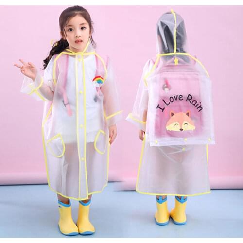 ChildrenS Raincoat Rain Coat Women MenS Rain Jacket Cartoon Translucent Style Waterproof Kids Baby Raincoat Poncho For Kids