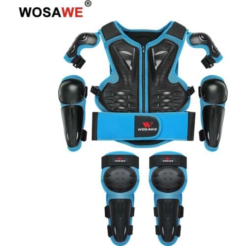 WOSAWE Kids Full Body Protector Vest Armor Kids Riding Jacket Anti Falling Protection Gear Children Elbow Shoulder Knee Guard