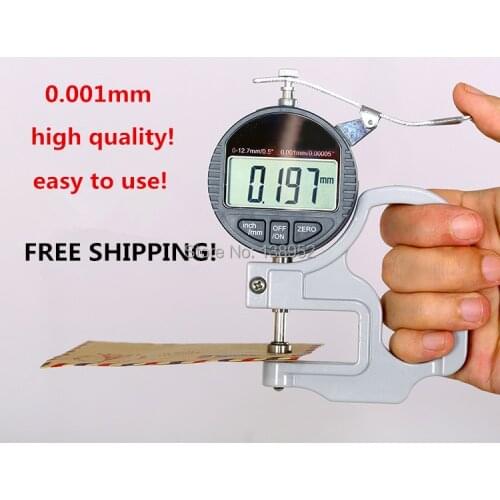 0.001mm Electronic Thickness Meter 10mm Digital Micrometer Thickness Gauge Micrometro Width Measuring Instruments Data Output