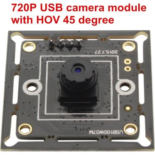 ELP 720P 32*32mm mini board M7 45 degree lens High speed USB2.0 MJPEG 30fps 1280X720 USB Camera module