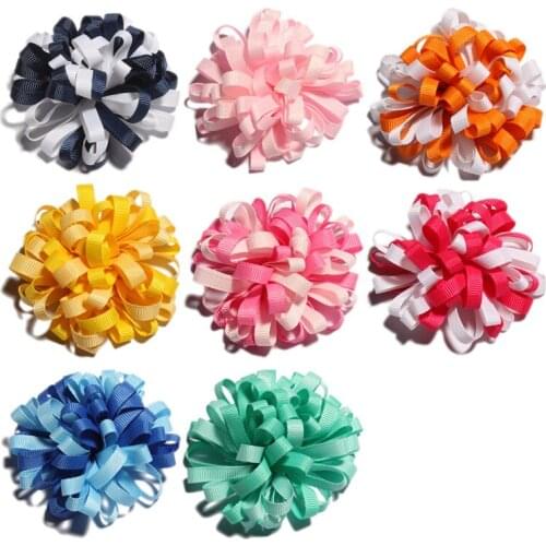 120PCS 8CM Newborn Handmade Heads Artificial Flowers For Wedding Fake Wreath Fabric Flowers For Decorations Headbands