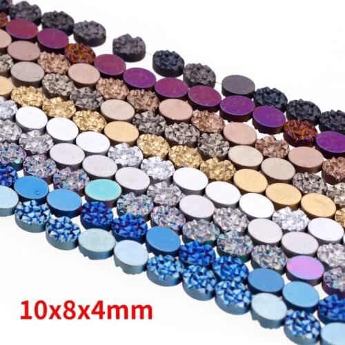 Natural Hematite oval Loose Seed Beads 10x8mm Luck Blessing Change Destiny for Jewelry Making DIY Bracelet Necklace Earring