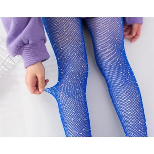 Pantyhose Diamond Tights Stockings Kids Tights Summer Kids Fishnet Tights Top Girls Sequin Children Mesh Fishnet Net Pattern