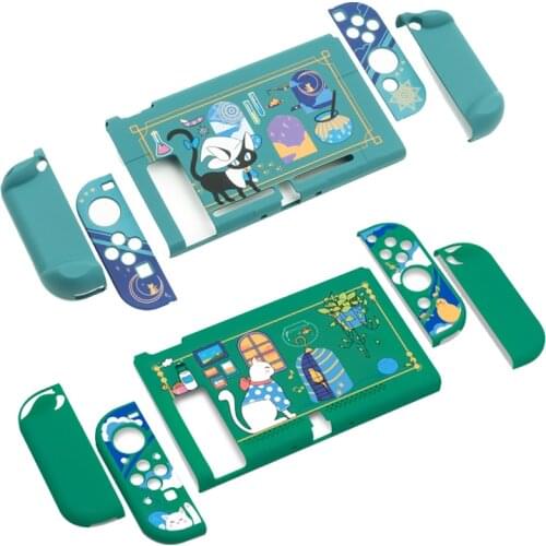 Matte Hard Case Alchemy Cat Protective Cover Shell for Nintend Switch Console NS Joy-con Front Back Protector Housing Skin