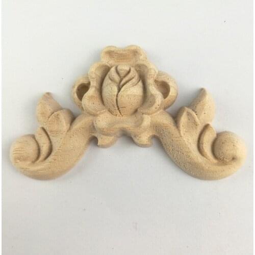 Natural Oak Wood Carved Applique Furniture Vintage Home Decor Decoration Bed Sofa Furniture Legs Christmas Gifts