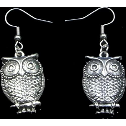 Fashion Handmade Simple Design 28*18mm Owl Standing Branch Drop Earrings For Women Gift Fashion Jewelry Cute Small Object