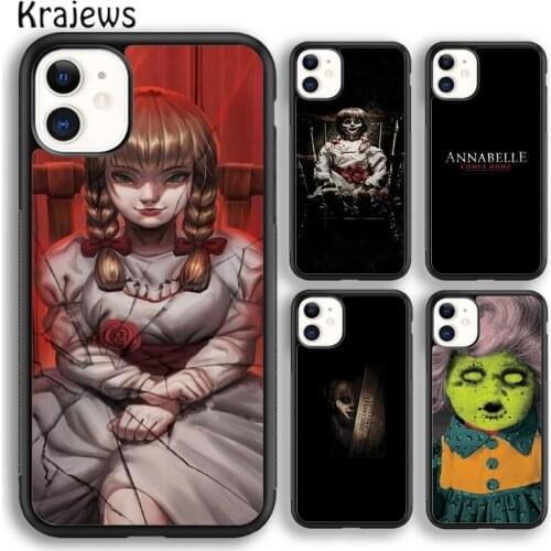 Krajews Annabelle Creation Horror Movie soft Phone Case Cover For iPhone 5s SE 2020 6s 7 8 plus X XS XR 11 12 mini pro max Shell