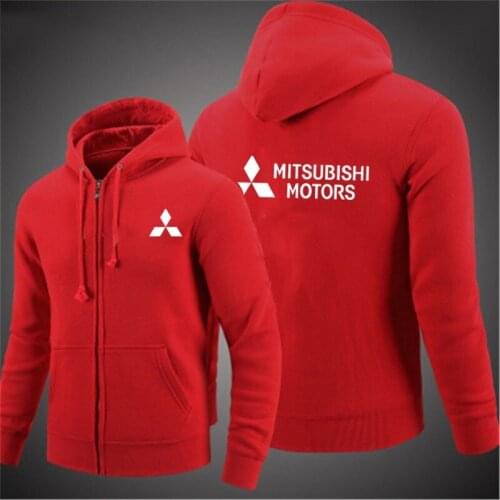 2021 NEW Mitsubishi Motors Hoodies Print Jackets Car Logo Men Sweatshirts Mans Cotton High Street Zipper Coats Tops