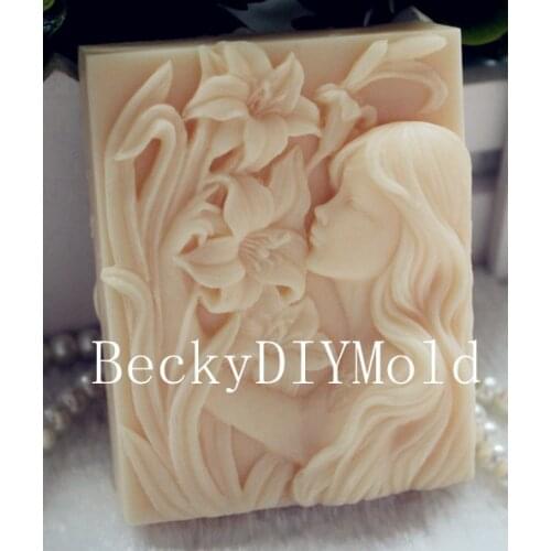 Wholesale!!!1pcs Potpourri Girl (zx17) Silicone Handmade Soap Mold Crafts DIY Mould