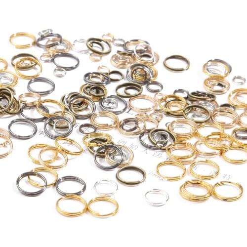 Wholesale Metal Jump Rings Gold/Rhodium/Bronze Color Split Rings Connectors For DIY Jewelry Finding Making
