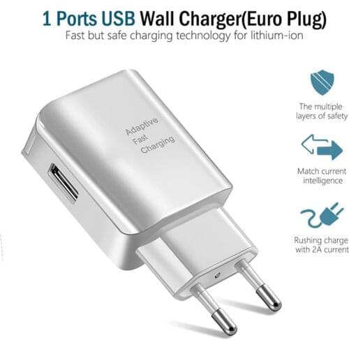 Original USB Fast Charger Wall Adapter QC 2.0 Quick Charging Mobile Phone Travel Charger US EU Plug For iPhone Samsung Xiaomi