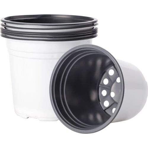 Plastic Flower Pots Succulents Bottom Drain Hole Pot Garden Decoration For Outdoor Indoor Plants Greens Container Plants Basin