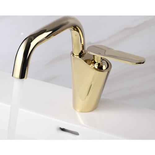 Popular design brass bathroom sink faucet cold hot water baisn mixer faucet single handle single hole top quality Bath faucet