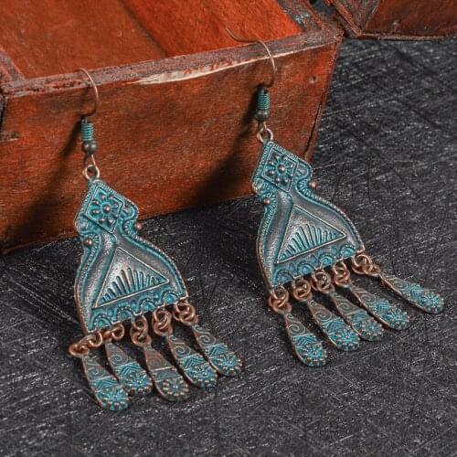 Chandelier Dangle Tassel Earrings Jungle Ethnic Style Bohemian Rune Retro Style Jewelry Earrings for women Gifts for her