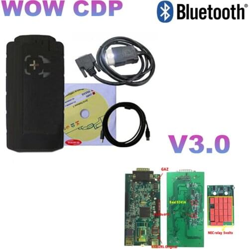 WOW CDP with Bluetooth V3.0 PCB V3 21 Relays 9241 Chip RT232RL VD DS150E CDP V5.008 R2 for Delphis OBD2 Scanner Diagnostic Tools