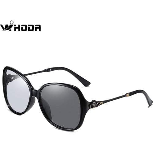 2020 New Female Polarized Photochromic Sunglasses ,Oversized Womens Discolored Diamond sun glasses with TAC Lens S190