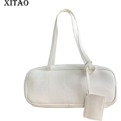 XITAO Large Capacity One Shoulder Armpit Bag Solid Color Small Fresh Shoulder Artificial Leather 2021 Minority Bags WMD2716