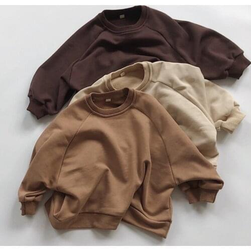 Children Clothing Japan Korean Style Autumn Spring Baby Girls Boys Casual Long Sleeve Sweatshirts T-shirt Kids Pullover Tops