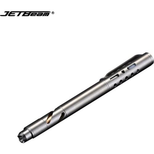 JETBeam K2 Titanium Tactical Pen built-in crenelated bezel tactial tool for elf-defence,emergency glass breaker, emergency use