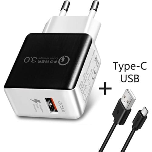18W Quick Charge 3.0 Mobile Phone Charger USB Travel Wall Charger Smart Fast Charging for iPhone X 8 7 Samsung Galaxy S8 Xiaomi