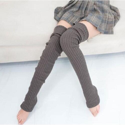 Winter Long Warm Leg Warmers Knitting Knee High Socks Women Boot Topper Sock Skinny Stockings Girls Polainas