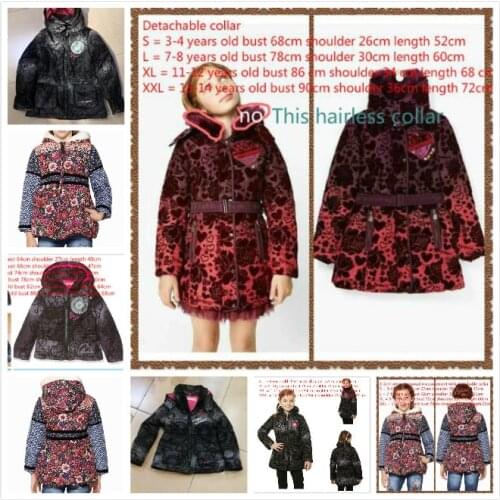 2019Winter size s-xxxl for Spain girls cotton jacket DESIGUAL