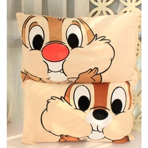 1pc 60cm soft cartoon sweet chipmunk plush pillow case cover lady romantic gift baby dream bed girl toy