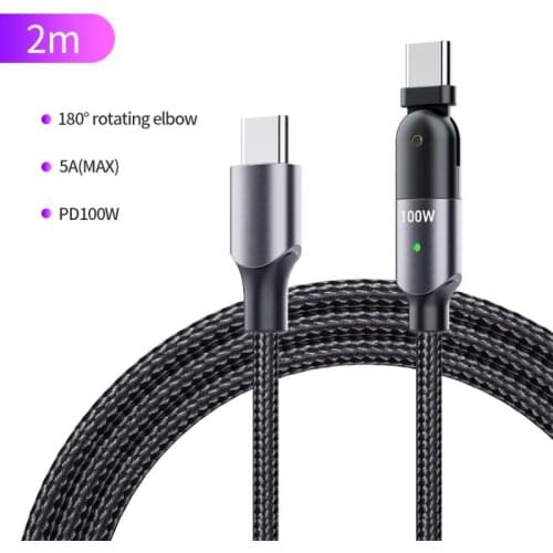 100W USB Type C To USB-C Cable With PD 5A Fast Charger Cord Wire Cable For Xiaomi Mi 10 Pro Samsung S20 Macbook IPad