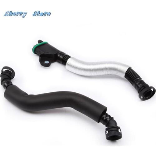 06H 103 495 AH New 2PCS Oil Water Separator Breathing Hose Exhaust Pipe For VW Passat Golf Tiguan Audi 06J 103 221 B 06H103226A