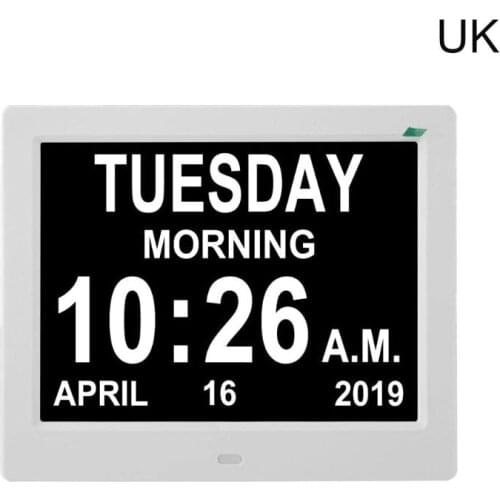8Inch IPS Digital Clock Calendar with Date Day Reminder for Elderly and Children