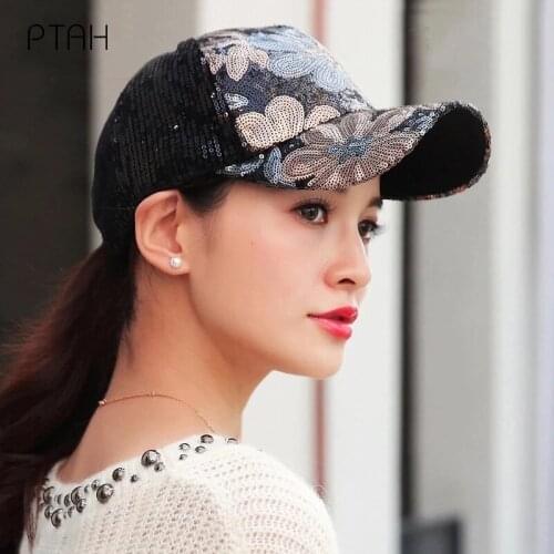 [PTAH] Fashion Women Caps Sun Hat Outdoor Sports Baseball Caps Female Classic Polo Style Adjustable Fits Men Women Low Profile
