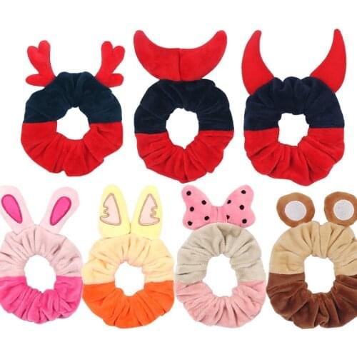 Kids Hair Tie Toddler Bunny Bobbles Hair Band Little Girls Evil Soft Ropes Baby Reindeer Elastics Headband Hair Accessories