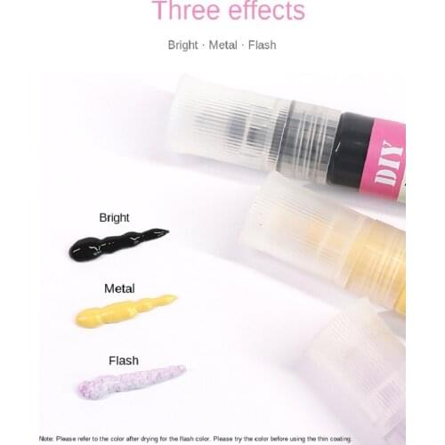 French Pebeo Liner 3D effect DIY glass metal textile wood ceramic paper painting waterproof paint 20ml hand account pen