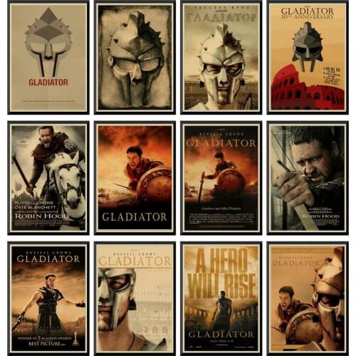 Gladiator Robin Hood Home Furnishing decoration Kraft Movie retro Poster Wall stickers 42X30cm