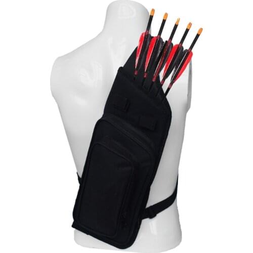 Arrow Quiver Adjustable Archery Bag Hunting Back Arrow Quiver Tube with Back Strap Archery Arrow Case Holder