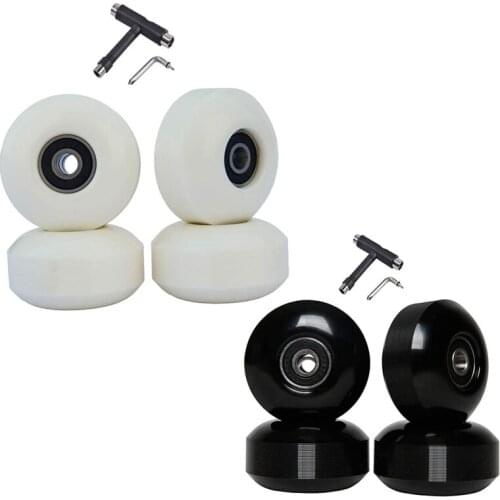 Skateboard Wheels with Bearings 52mm Street Wheels Skateboard Tricks (Set of 4)
