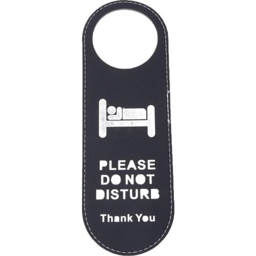 Door Sign Leather Do Not Disturb Door Hanging Sign Cleaning Double-sided Door Tags Shop Pendant for Club Cafe Hotel