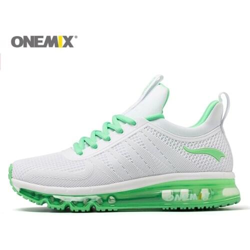 ONEMIX 2021 Air Cushion Running Shoes Womens Breathable Mesh Non-Slip Light Sports Shoes Outdoor Woman Walking Fitness Sneakers