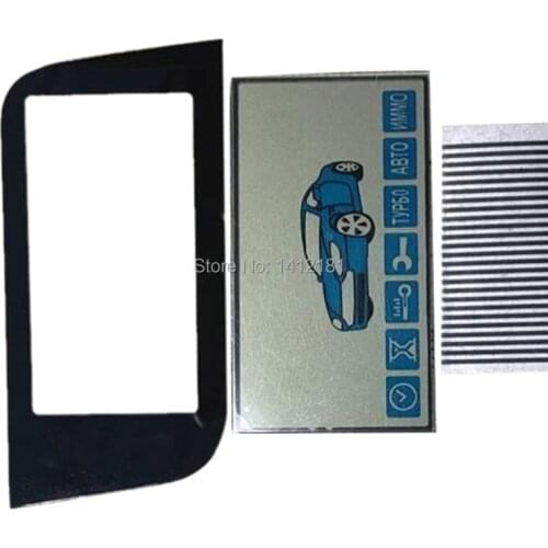 Wholesale 2pcs/lot A93 LCD display Zebra Paper + keychain Case Glass for Starline A93 lcd remote control Key Chain display