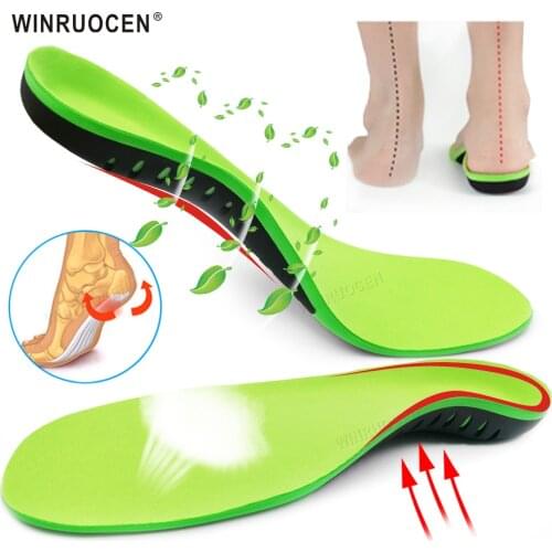 Plus size Arch Support Orthotic Shoes Insoles EVA Flat Feet Sports X/O Leg Breathable Insoles for feet Man Women Inserts Pad