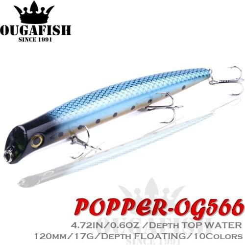 Popper Fishing Lure Floating Wobblers Baits Weigth17g Topwater Accessories Artificial Bait Goods Peche Sea Bass Pike Fish Tackle