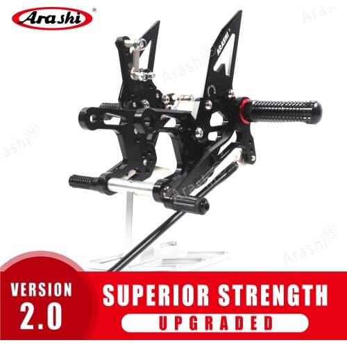 Arashi ZX10R NINJA CNC Adjustable Rear Rest Footrest For KAWASAKI ZX-10R 2011 - 2015 Foot Pegs Rearset 2012 2013 ZX 10R 2012 13