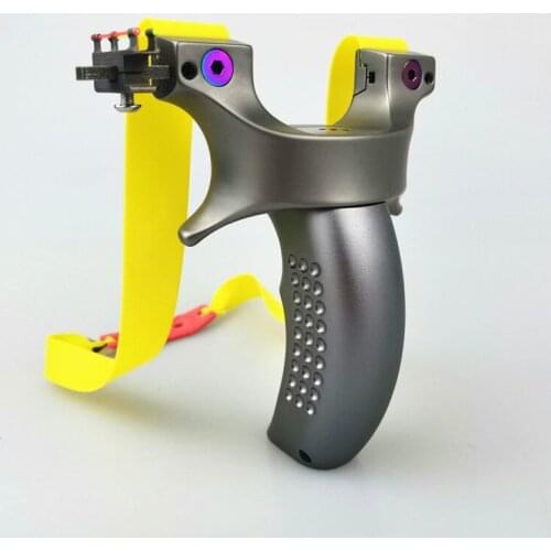 Precision Slingshot Hunting Slingshot TC21 Titanium Alloy Slingshot Catapult with Powerful Flat Rubber Band Outdoor Sports