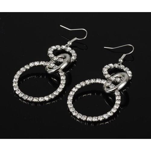 YFJEWE New fashion Austrian Crystal sliver Plated long Tassels Drop Earrings best sell for Women earrings fashion jewelry #E480