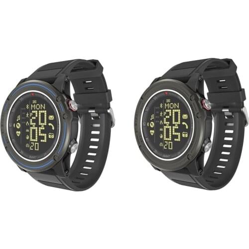 EX18 PLUS Smart Watch 1.26 Inch Screen BT 4.0 Waterproof Sport Watch Heart Rate Monitor Pedometer SMS Reminder