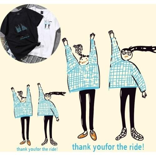 Thank you for the ride Girl Heat Transfer Patch Womens Clothes Patches for Top DIY Appliques Parches Household Iron on Stickers