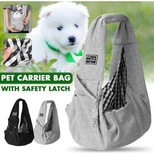 Pet Dog Puppy Young Cat Carrier Outdoor Travel Handbag Canvas Single Shoulder Cat Bag Sling Comfort Tote Bag Breathable