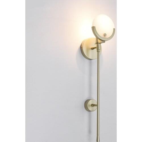 Nordice led wall light glass ball bedside aisle corridor wall lights for home luminaria de parede